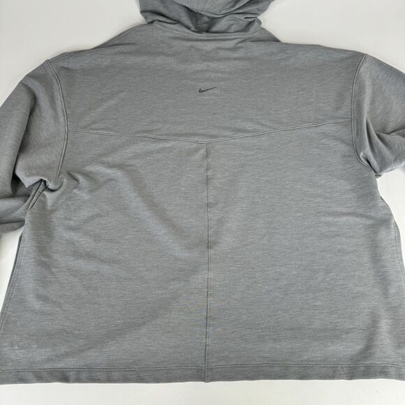 Nike Yoga Dri Fit hoodie hooded sweatshirt gray Pull-over DM7033-073 - Picture 14 of 14